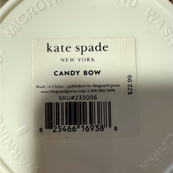 Kate Spade White Tumbler with Red and Pink Ribbon Design - Picture 3 of 3